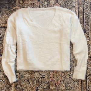 Fuzzy white sweater